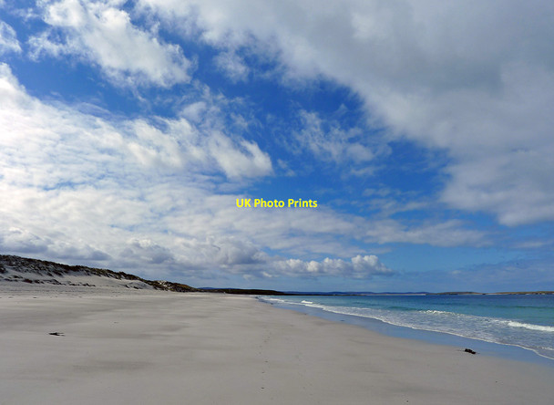 Photo 6"x4" Sun, sea, sand, and an interesting sky  - the  hallmark of Berneray Borgh\/NF9181 c2012