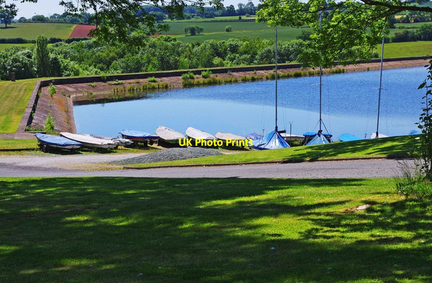 Photo 6"x4" Boats by the side of Chelmarsh Reservoir, near Sutton, Shropshire Chelmarsh c2010