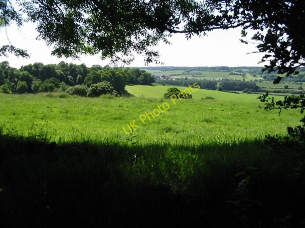 Photo 6"x4" Looking W across the Elham Valley North Elham c2008