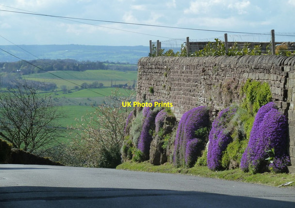 Photo 6"x4" Lane and wall at the top of the hill, Palterton Bolsover c2012