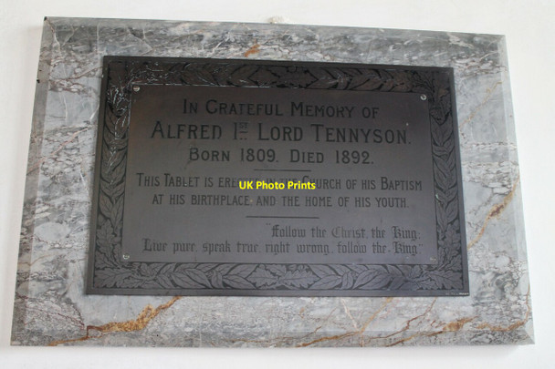 Photo 6"x4" Memorial to Alfred Lord Tennyson Bag Enderby c2012