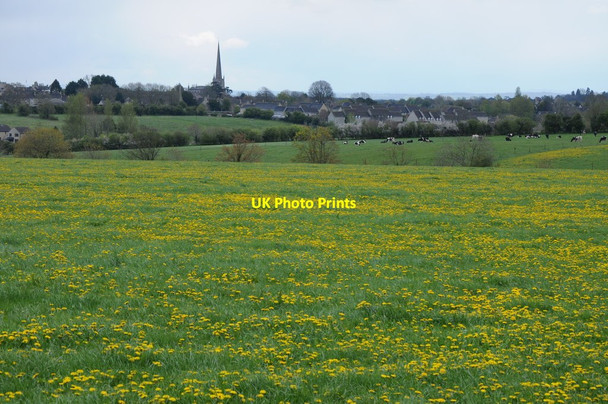 Photo 6"x4" Tetbury viewed from the north-east Tetbury c2012