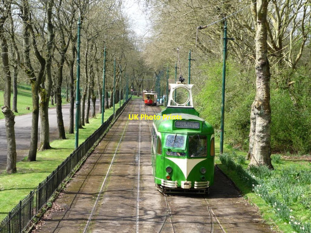 Photo 6"x4" Blackpool tram heading for Heaton Park gates Prestwich c2012