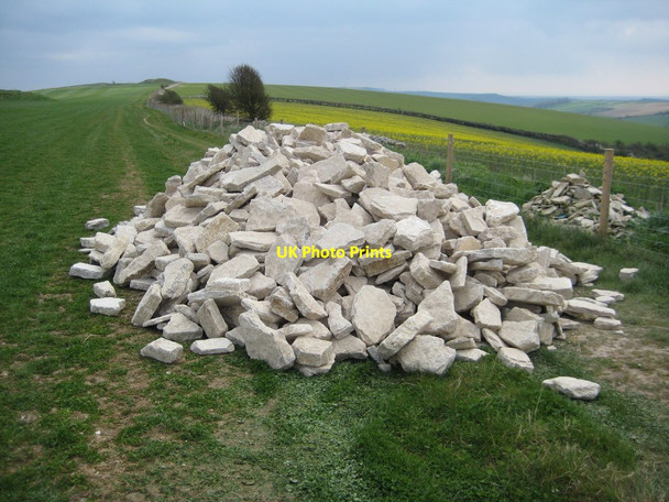Photo 6"x4" Stones for wall building Coryates c2012