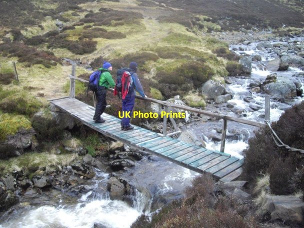 Photo 6"x4" Foot bridge on the Allt Fionndrigh Allt Ballach c2012