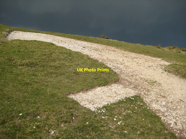 Photo 6"x4" Part of the Osmington White Horse Osmington c2012