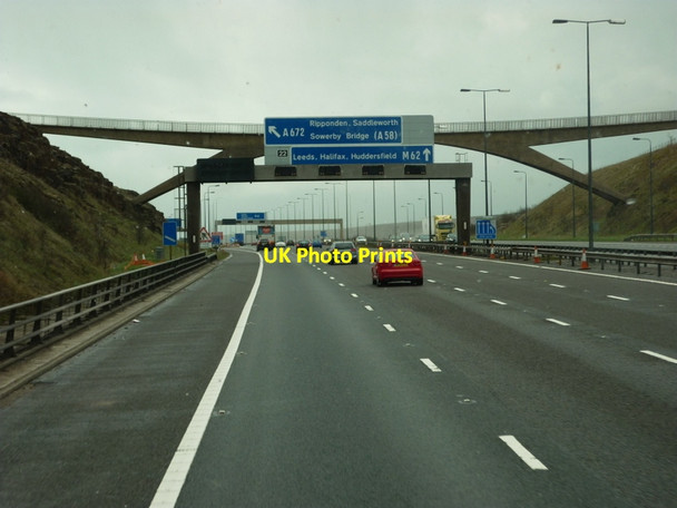 Photo 6"x4" The Pennine Way crosses over the M62 at Windy Hill Rakewood c2012
