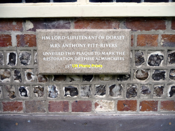Photo 6"x4" Plaque to Mark the Restoration of the Almshouses, Milton Abbas, Dorset Milton Abbas c2012