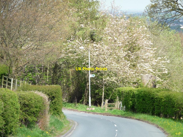 Photo 6"x4" Footpath sign, Briestfield Road Grange Moor c2012