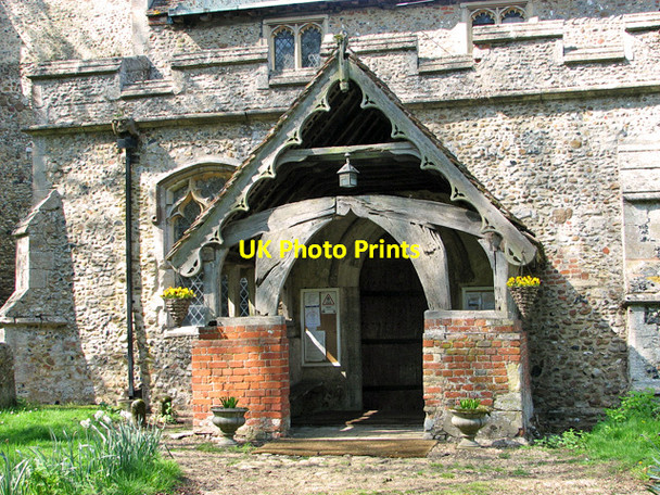 Photo 6"x4" St Margaret's church in Stradishall - the porch Stradishall c2012