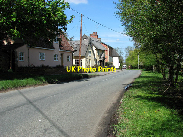 Photo 6"x4" View along The Street, Stradishall Stradishall c2012