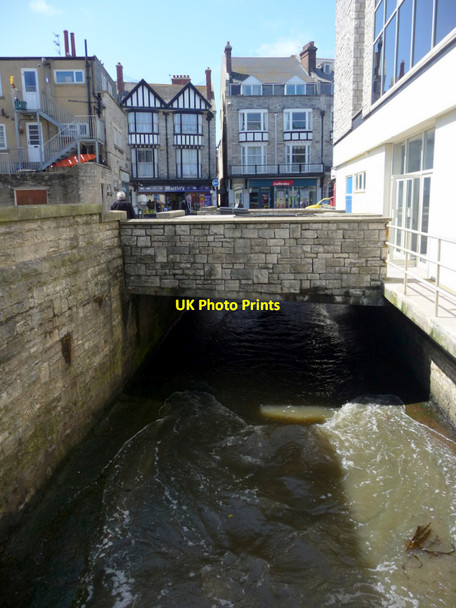 Photo 6"x4" Stream Flowing to Sea, Swanage, Dorset Swanage c2012