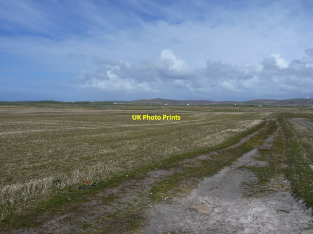 Photo 6"x4" Farm track across the machair Balranald c2012