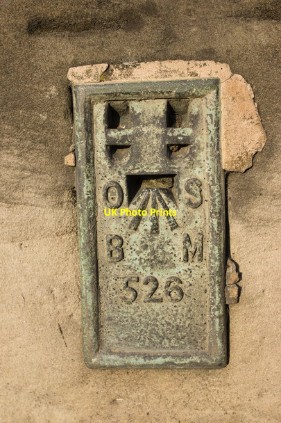 Photo 6"x4" Flush Bracket Bench Mark, Castle Bridge Warwick c2012