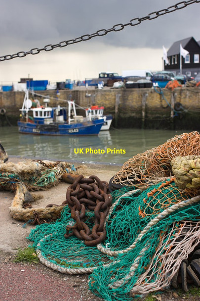 Photo 6"x4" Chains and Fishing Nets, Whitstable Harbour Whitstable c2012