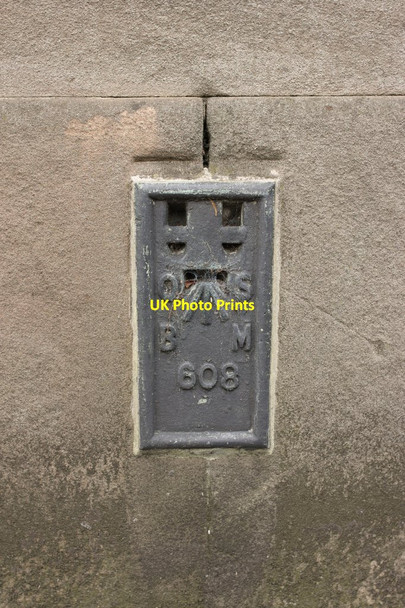 Photo 6"x4" Flush Bracket Bench Mark, Former Police Station Warwick c2012