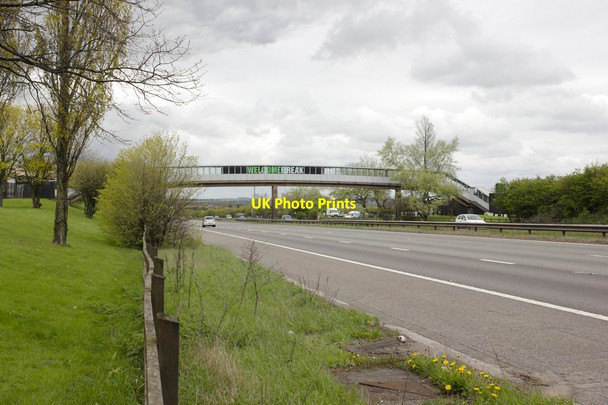 Photo 6"x4" Footbridge, Woodall Services High Moor\/SK4680 c2012