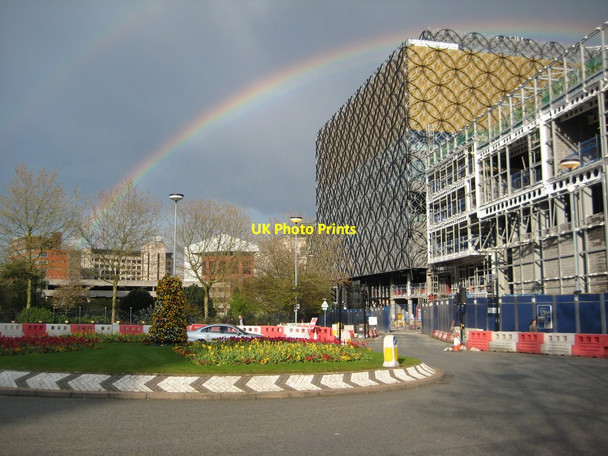 Photo 6"x4" Rainbow over the new library Lee Bank c2012
