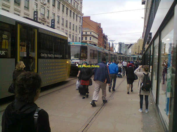 Photo 6"x4" Tram Jam on Market Street, Manchester Manchester c2012