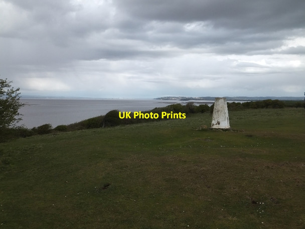 Photo 6"x4" Trig point on Sand Point Woodspring Priory c2012