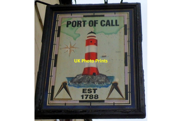 Photo 6"x4" Port of Call pub sign, Bristol Cotham\/ST5874 c2012