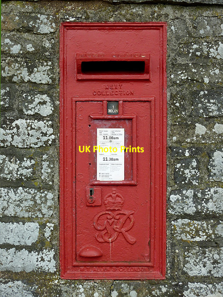 Photo 6"x4" Post box by St Afan's Church in Llanafan-fawr Llanafan-fawr c2012
