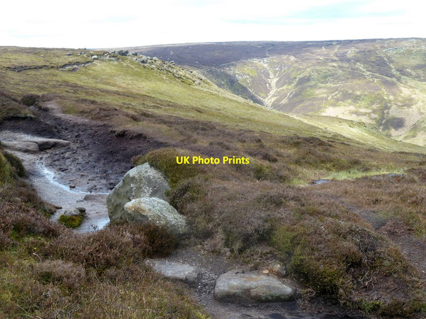 Photo 6"x4" Moorland footpath by Blackden Edge Grindsbrook Booth c2012