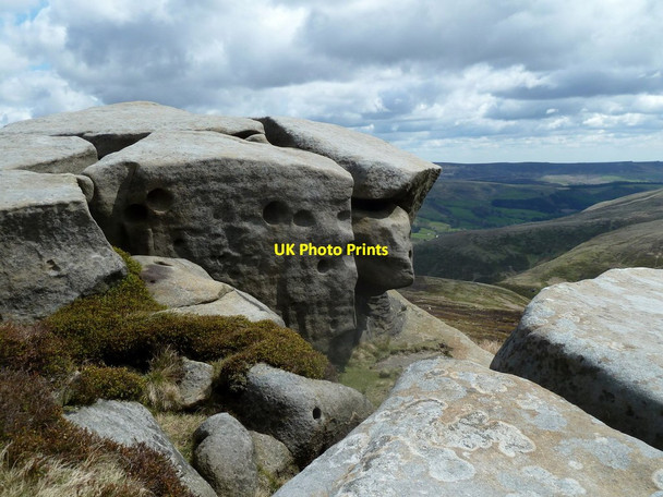 Photo 6"x4" Rock formations by Blackden Moor Grindsbrook Booth c2012