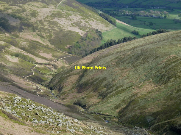 Photo 6"x4" View down Grindsbrook Clough Grindsbrook Booth c2012
