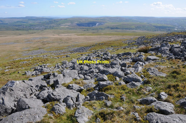 Photo 6"x4" Scattered rocks on Garreg Lwyd Rhosaman c2012