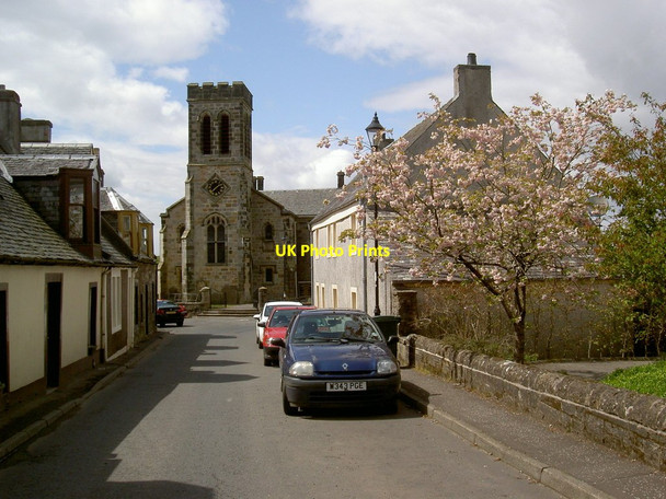 Photo 6"x4" Main Street and church in Dunlop Dunlop c2012