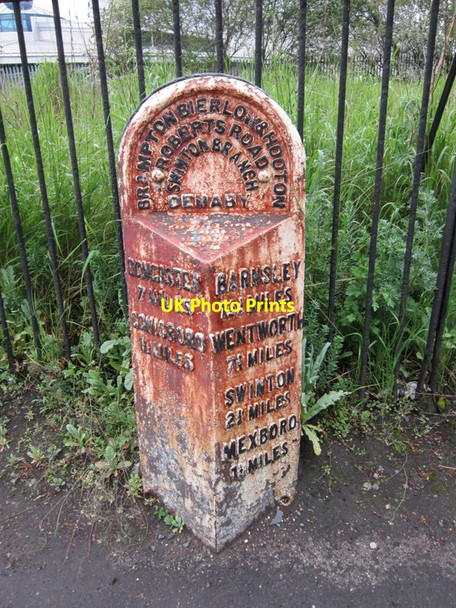 Photo 6"x4" A milestone marker, Denaby Main Conisbrough c2012
