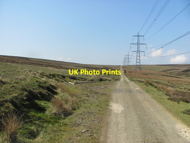Photo 6"x4" Torness power line and road Collar Law c2012