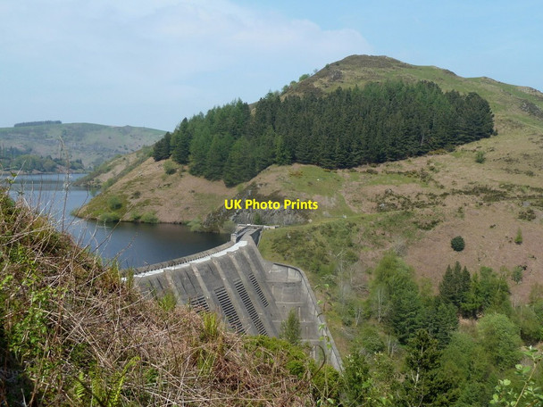 Photo 6"x4" Clywedog dam and Bryn-y-tail Glyn\/SN9286 c2012