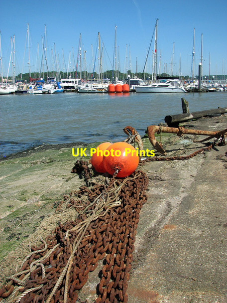 Photo 6"x4" Buoys, anchors and rusty chains, Woolverstone Marina Woolverstone c2012