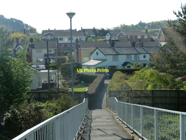 Photo 6"x4" Llanidloes - houses east of the main road Llanidloes c2012