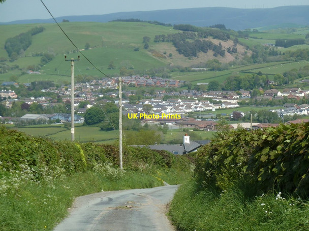 Photo 6"x4" Lane above Pencincoed, with view to Llanidloes Llanidloes c2012