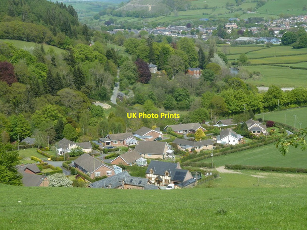 Photo 6"x4" Overlooking houses by Felindre Bridge Llanidloes c2012