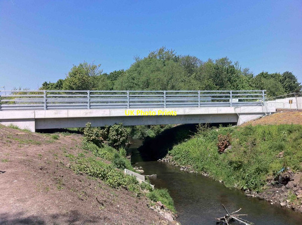 Photo 6"x4" New bridge across the River Dove Low Valley c2012