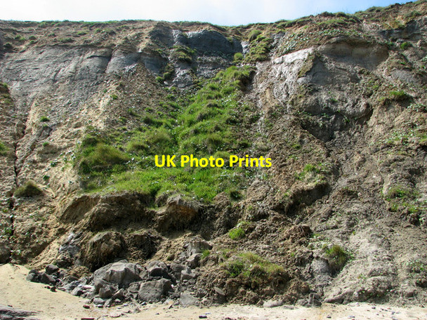Photo 6"x4" Sliding cliff face by Marl Point Cliftonville\/TG3037 c2012