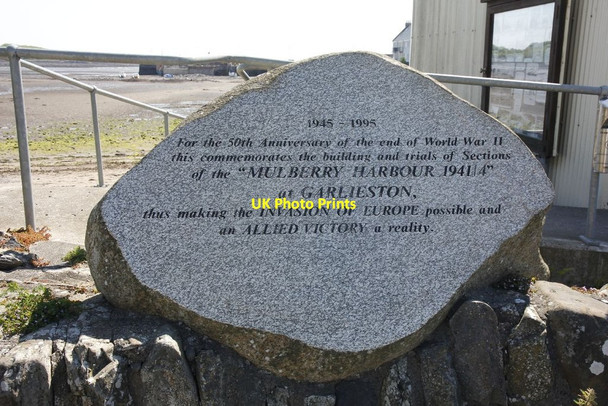 Photo 6"x4" Commemoration Stone Garlieston c2012