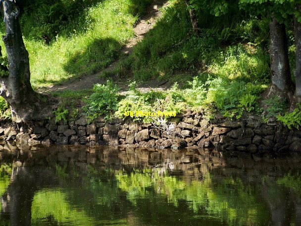 Photo 6"x4" Old embankment (detail) Dumbarton c2012