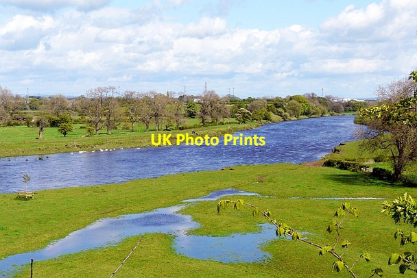 Photo 6"x4" The River Eden from Beaumont Parish Hall Kirkandrews-on-Eden c2012
