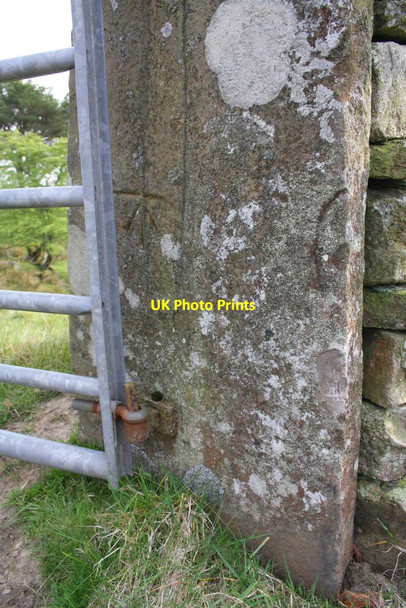 Photo 6"x4" Benchmarked gatepost at Blackmire Cowgill\/SD7587 c2012
