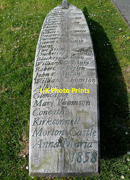 Photo 6"x4" A wooden boat sculpture at Glencaple Glencaple\/NX9968 c2012