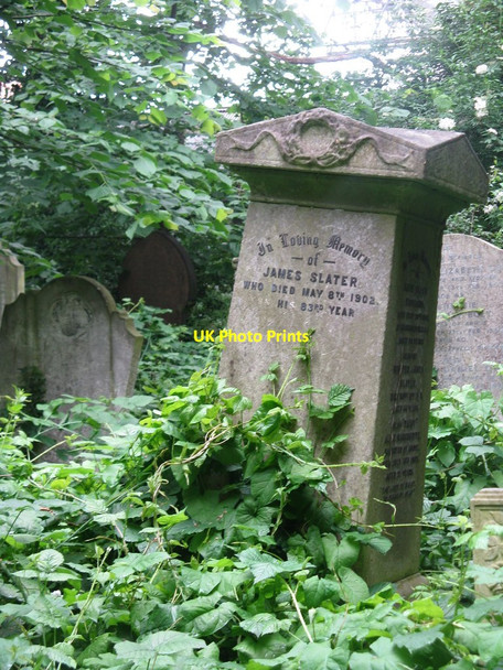 Photo 6"x4" 1902 gravestone at Abney Park Stoke Newington c2012