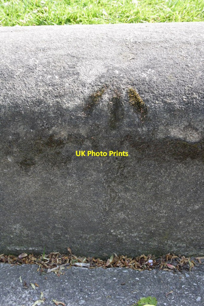 Photo 6"x4" Benchmark on wall of West Park Harrogate c2012