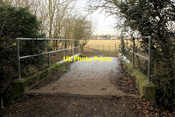 Photo 6"x4" Footbridge over Beck Brook Oakington c2012