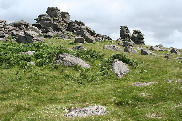 Photo 6"x4" Manaton: Hound Tor from the south west Bonehill\/SX7277 c2008