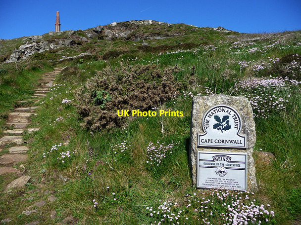 Photo 6"x4" Cape Cornwall New Downs\/SW3631 c2012